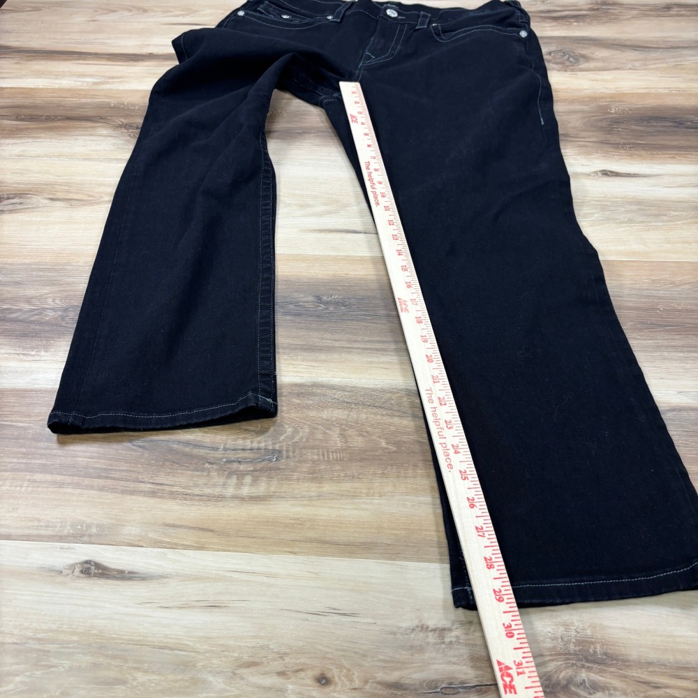 True Religion Ricky Jeans Mens 34 Relaxed Straight Cotton Black Streetwear - Picture 9 of 10
